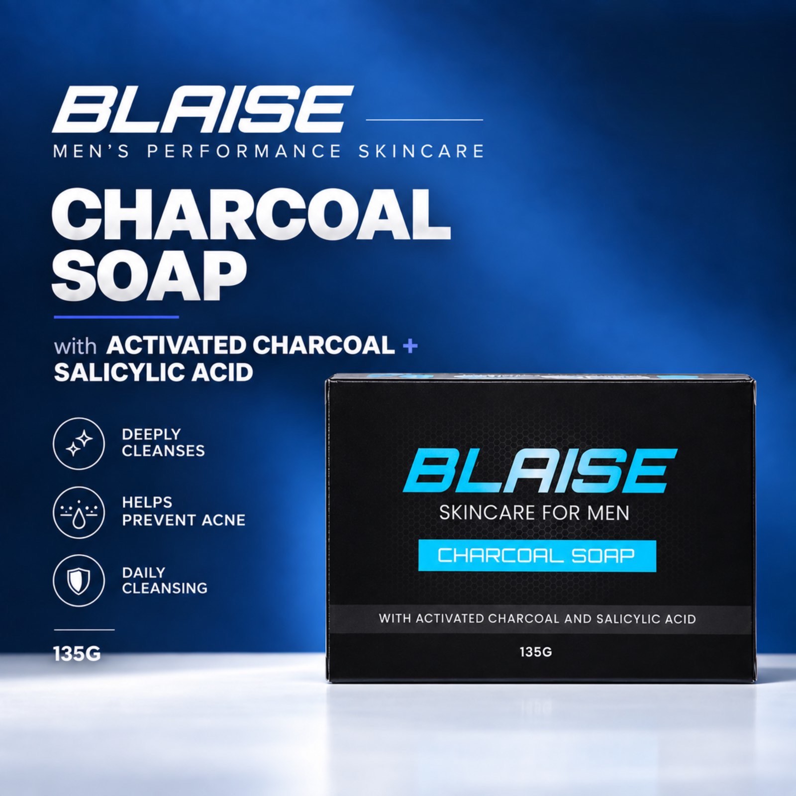 BLAISE SKINCARE FOR MEN Charcoal Soap 135g - Image 2
